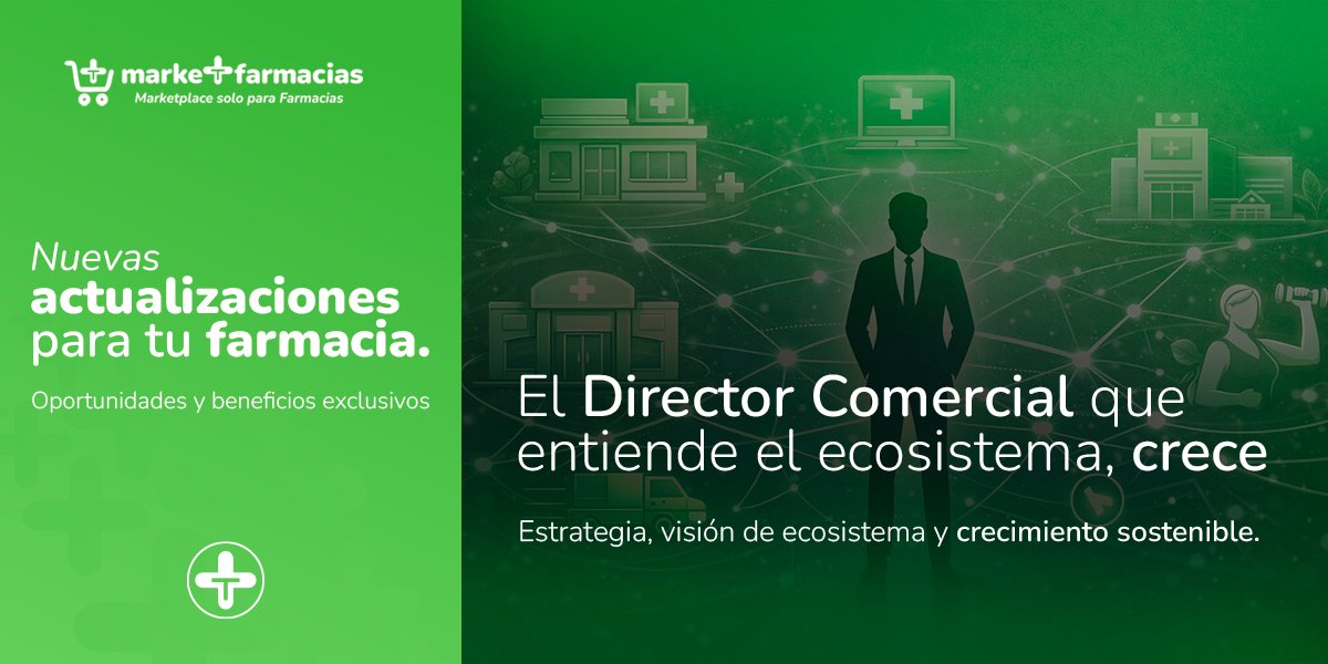 Director comercial analizando oportunidades de crecimiento en el canal farmacia