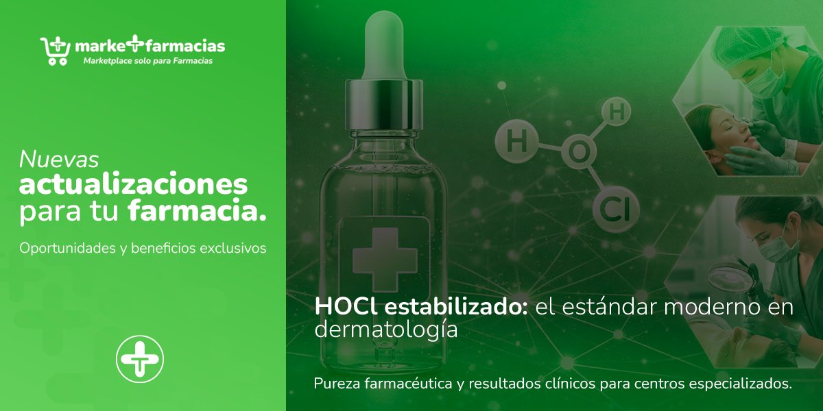 AquaDERMIS: ácido hipocloroso estabilizado, seguro y clínicamente probado para acelerar la curación y regeneración de la piel en dermatología.