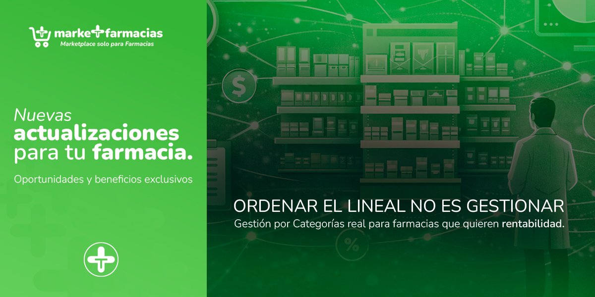 Gestión por categorías en farmacia basada en datos de ventas, stock y rentabilidad